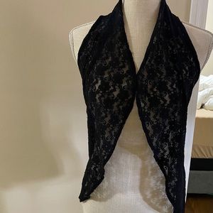 Black lace vest